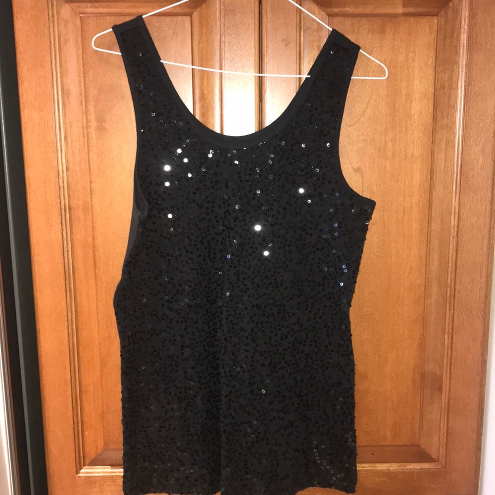 Sequinned tank top